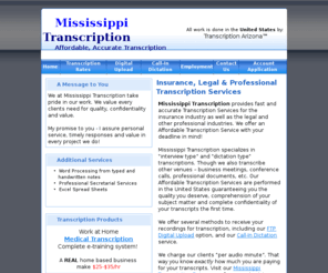 mississippitranscription.com: Mississippi Transcription - Affordable Transcription in Jackson MS
 Mississippi Transcription - Insurance, Professional and Legal Transcription Services