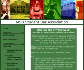 msusba.com: MSU SBA
Michigan State University Colllege of Law's Student Bar Association