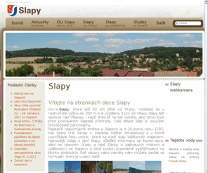 slapynadvltavou.cz: Slapy
Stránky obce Slapy nad Vltavou, Obecního úřadu Slapy a Slapské přehrady