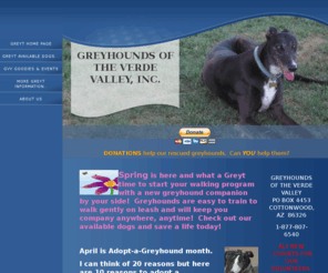 greyhoundsverdevalley.org: Home of the Greyhounds of the Verde Valley
Greyhound Rescue organization for Sedona and Verde Valley area