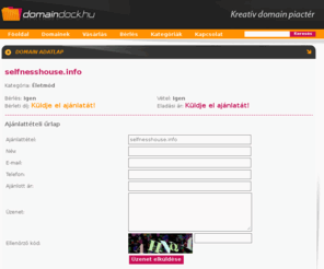 selfnesshouse.info: Domain adatlap - Domain Dock - Eladó domain nevek
Értékes eladó és bérelhető domain nevek széles választékban.
