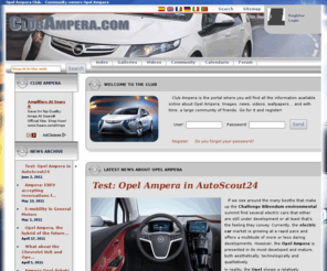 clubampera.com: Club Opel Ampera | Foro, noticias e imágenes
Asociación de aficionados y propietarios del Opel Ampera.  El club ideal para encontrar toda la información existente sobre el modelo de Opel.