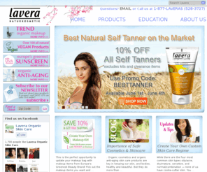 lavera-usa.com: Organic cosmetics & mineral makeup, natural skin care & sunscreen products | Lavera
Lavera is one of the leading manufacturers of all natural and organic cosmetics, mineral makeup, skin care, hair care, self tanners, sunscreen and anti-aging products. Committed to safe cosmetics since 1987.