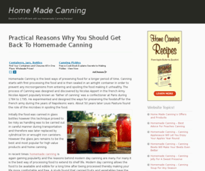 homemadecanning.com: Homemade Canning
Become Self-Sufficient with our Homemade Canning Resources and Advice!