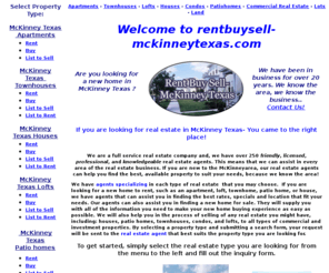 rentbuysell-mckinneytexas.com: Real Estate in McKinney Texas houses,apartments,townhomes,patiohomes,lofts and condos in McKinney Texas - Real Estate in McKinney Texas
houses,apartments,townhomes,patiohomes,lofts and condos in McKinney Texas - we find apartments,townhomes,patiohomes,lofts and condos for rent and seale in McKinney Texas , current rental rates,specials,detailed information,specialized agents