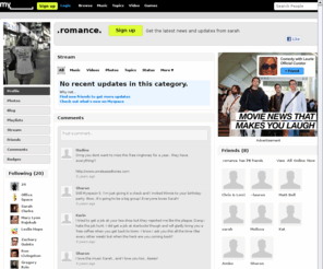 sarahevans.org: sarah evans (.romance.) on Myspace
sarah evans (.romance.)'s profile on Myspace, the leading social entertainment destination powered by the passion of our fans.