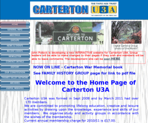 carterton-u3a.org.uk: HOME
Carterton U3A web site