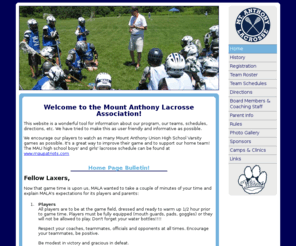 malavt.com: Mount Anthony Lacrosse Association
The Mount Anthony Lacrosse Association is a youth lacrosse club serving Bennington, North Bennington,
                   Pownal, Shaftsbury, Woodford, Vermont and the surrounding area.