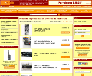 mfjentreprises.com: SARDIF : Radiocommunications www.sardif.com - Talkie Walkie et accessoires
SARDIF : Radiocommunications www.sardif.com - Talkie Walkie et accessoires