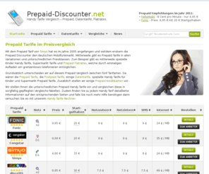 prepaid-discounter.net: Handy Tarife Vergleich – Prepaid, Datentarife, Flatrates
Handy Tarife im Preisvergleich – Wir vergleichen Prepaid Tarife, Datentarife und informieren bei Preisnachlässen. Vergleichen, wechseln und dauerhaft sparen!