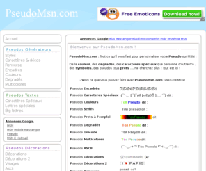Pseudomsn PseudoMSN Pseudo couleur Pseudo d grad