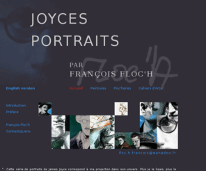 floch.org: james joyces, par la peinture, cahier d'art, floch'eries, peinture
portrait de james joyce par franÇois floc'h