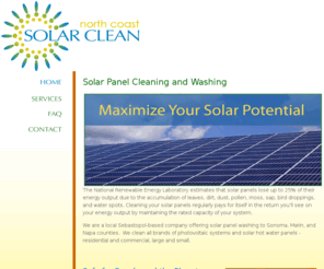 northcoastsolarclean.com: North Coast Solar Clean - Solar Panel Washing, Serving Sonoma, Marin, and Napa - Sebastopol, CA
North Coast Solar Clean - Solar Panel Washing serving Sonoma, Marin, and Napa - Sebastopol, CA