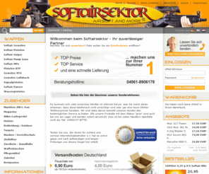 softair-professional.com: Softairsektor - Shop für Softair-/Airsoftwaffen aller Art und eine Menge Zubehör
SOFTAIRSEKTOR ist ein seriöser Softair Online Shop, in dem alle guten Airsoft Marken, wie z. B. KWC Umarex und viele GSG Modelle präsentiert werden.