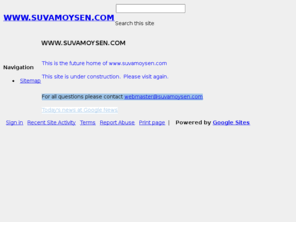 suvamoysen.com: Suvamoy Sen
Future web home of Suvamoy Sen