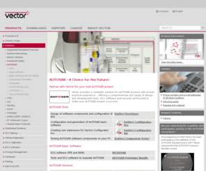 microsar.com: Vector: Software + Services for Automotive Engineering
Software and engineering services for the networking of electronic systems in the automobile and related industries (CAN, CANopen, J1939, LIN, FlexRay, etc.).