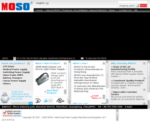 mosopower.com: MOSO: Switching Power Supply Manufacturer&Supplier. | Home
Switching Power Supply Manufacturer & Supplier in china, manufactures switching power supplies, switching adaptors (SMPS), AC/DC power adaptors, transformers, and high-performance power transformers, kWh meter counters. Also provides OEM/ODM contract manufacturing services.