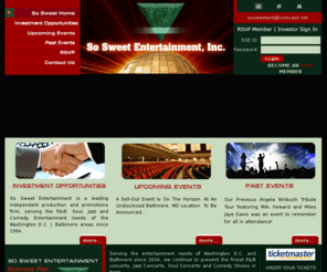 sosweetent.com: Entertainment Productions & Promotions - So Sweet Entertainment
The Finest Music Concerts, Jazz and Comedy Shows in the Northeast | So Sweet Entertainment