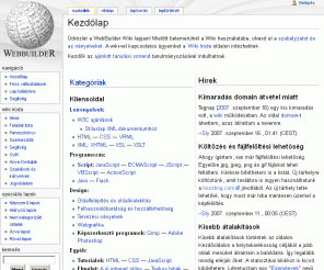 webbuilder.hu: Kezdőlap - WebBuilderWiki
