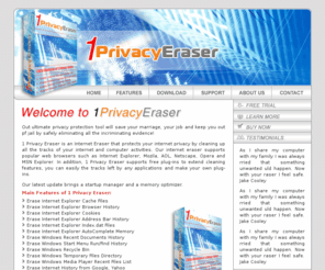 hbd.biz: 1 Privacy Eraser - PROTECT YOUR PRIVACY - HOME
1 Privacy Eraser is the ultimate privacy protector for the Internet and Windows user.