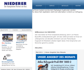 niederer.de: Niederer - Baustoffe, Fliesen, Saarbrücken, Saarland, Bauelemente, Haustüren, Baugeräte
i&m Bauzentrum Niederer - Baustoffe, Fliesen, Saarbrücken, Saarland, Bauelemente, Haustüren, Baugeräte, Lichtsystem, Sicherheitstüren, Garagentore, Pirmasens