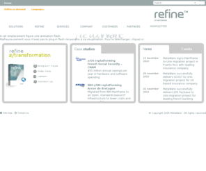 conversion-language.com: Welcome on metaware.fr
MetaWare - Legacy Modernization solutions - platform migration, IBM zOs, Bull Gcos, HP, Unisys, Cobol Migration, PL/1, Natural, Database conversion IDMS, DB2, ADABAS, VSAM DB2, governance 