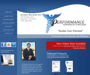 jeromererucha.net: Performance Chiropractic Wellness
Dr. Rerucha provides his patients with corrective chiropractic care, clinical nutrition counseling combined with applied kinesiology and lab testing, injury rehabilitation, exercise physiology, flexibility training and soft tissue re-patterning while utilizing Erchonia Laser Therapy.