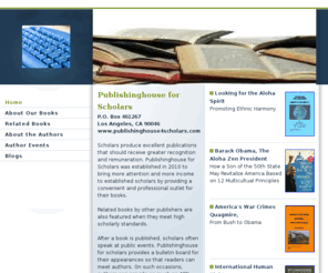 publishinghouse4scholars.com: - Publishinghouse for Scholars
academic books for established scholars