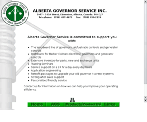 albertagovernor.com: Alberta Governor Services
We sell and service the fine line of Woodward products, and all sorts of controls and regulatory devices and instruments