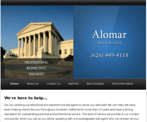 alomarbailbonds.com: Alomar Bail Bonds
Full service bail bond agency in Southern California. Call us for a free consultation!