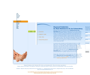 afcsnj.com: Maywood Podiatrists - Advanced Foot Care Specialist P.C., Mark R Weinstock DPM, CWS & Isa Schwarzberg DPM, CWS
Maywood Podiatrists, Advanced Foot Care Specialist P.C., Mark R Weinstock DPM, CWS & Isa Schwarzberg DPM, CWS are foot doctors specializing in Podiatric Medicine and Surgery in the Maywood, Hackensack, Rochelle Park,Teaneck, Paramus and the surrounding Bergen County, NJ communities.