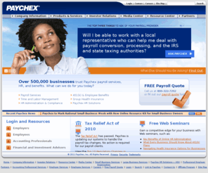 current401k.com: Payroll by Paychex: Payroll Tax Services, Human Resources, 401(k) and Benefit Administration
Free payroll quote. Paychex offers payroll and payroll tax services, HR services, 401(k) plans, insurance and time and labor solutions.