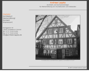 wertgutachter-lappka.com: Architekt Lappka - Architektur und Wertermittlung
Architektur und Preisermittlungen