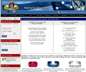 airforcebracelets.com: Personalized Military Bracelets and Military Dog Tags | Memorial Bracelets | Victims of Terrorism and Military Killed in Action, Prisoner of War and Missing in Action Memorial Bracelets
Personalized Military Bracelets and Personalized Military Dog Tags