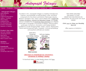 autographfoliages.com: Autograph Foliages Wholesaler and Manufacturer of Artificial Plants, Trees, Palms, Interior and Exterior Greenery

