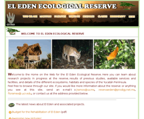 reservaeleden.org: El Eden Ecological Reserve Home Page
