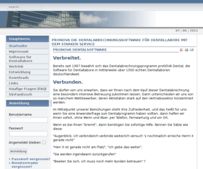weinhold.biz: proNOVA die Dentalabrechnungssoftware für Dentallabore mit dem starken Service
Software für Dentallabore und Zahntechniker, Dentalabrechnungssoftware, Dentalsoftware