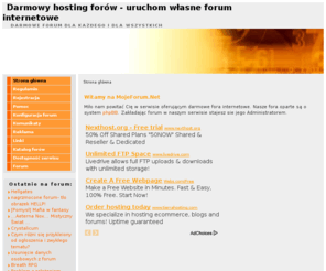 3forum.eu: Darmowy hosting forów - uruchom własne forum internetowe - Strona główna
Darmowe forum dla wszystkich, Mojeforum.net - darmowe forum, darmowe fora internetowe