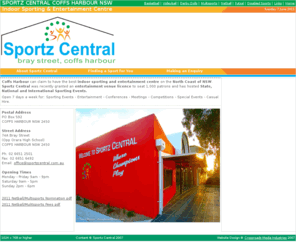 sportzcentral.com.au: SPORTZ CENTRAL COFFS HARBOUR | HOME PAGE
Sportz Central is Coffs Harbour's only major indoor sporting & entertainment facility.