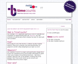 timecounts4nvim.nl: TimeCounts eenvoudige urenregistratie
Homepagina TimeCounts