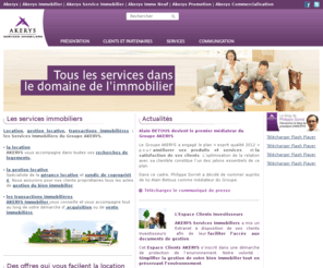 akerys-services-immobiliers.com: AKERYS Services Immobiliers : Location, gestion, transactions immobilières
Location, gestion, transactions immobilières : les Services Immobiliers du Groupe AKERYS