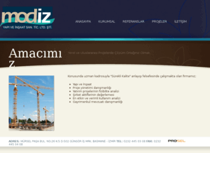 modiz.com.tr: MODİZ YAPI VE İNŞAAT SAN. TİC. LTD. ŞTİ.
Sitemizde projelerimiz ve iştiraklerimiz ilgili bilgiler yer almaktadır.