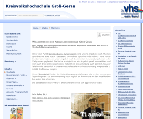 vhsgg.de: Kreisvolkshochschule Groß-Gerau: Startseite
Beschreibung1. Kreisvolkshochschule Gross-Gerau - Ihre erste Adresse für Weiterbildung im Kreis Gross-Gerau