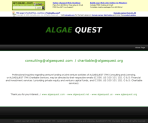 algaequest.net: Home Page
Home Page