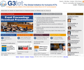 g3ict.com: G3ict: The Global Initiative for Inclusive ICTs
G3ict is dedicated to promoting the Digital Accessibility Agenda worldwide.