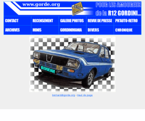 gorde.org: Pour les amoureux de la R12 Gordini...
