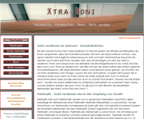 xtra-boni.de: Xtra-Boni, Paidmailer - Paidmailer, Refs werben, boni sichern
Xtra-Boni - Paidmail - Paidmailer im Überblick - Die besten Paidmails von seriösen Paidmailern. Mit Paidmails Geld verdienen!