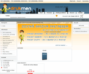 drukmen.com: Drukarnia internetowa - Drukmen.com
Profesionalna drukarnia internetowa.Oferuje szeroki zakres produktów poligraficznych. Wizytówki, ulotki, plakaty, katalogi, kalendarze.