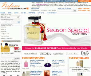 perfumenetwork.com: Discount Brand Name Perfume | Discount Designer Perfumes Fragrance Wholesale Cologne Branded Perfume Network 
Discount Brand Name Perfumes, Buy discount designer perfume, fragrances, perfume, cologne, Buy fragrances, perfume, cologne and gift sets for men and women at cheap prices. Perfumenetwork have large collection of Designer branded perfume, Wholesale Cheap Discount Designer Perfume such as abercrombie-and-fitch, adolfo, adrienne-vittadini, aficionado, aladdin, aramis, armand-basi, arndale, aubusson, perfume, fragrances, cologne. Buy Now and save up to 85%