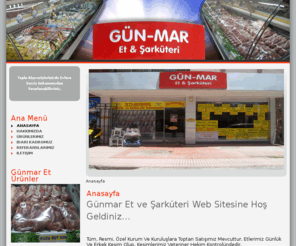 gunmaret.com: Günmar Et & Şarküteri - Anasayfa
Günmar Et & Şarküteri
Etlerimiz Günlük Ve Erkek Kesim Olup, Kesimlerimiz Veteriner Hekim Kontrolündedir.
Tlf:0.322.233.6000 - 231.1434